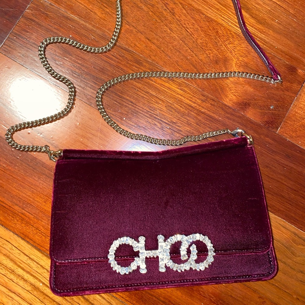 Jimmy Choo Velvet Mini Cross Body Bag
